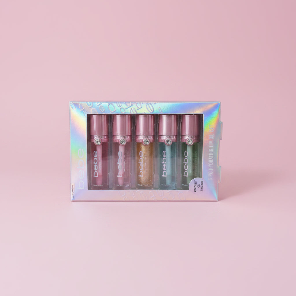 5 PC Hydrating Lip Oil Set - Conjunto de Aceites Labiales Hidratantes de 5 Piezas