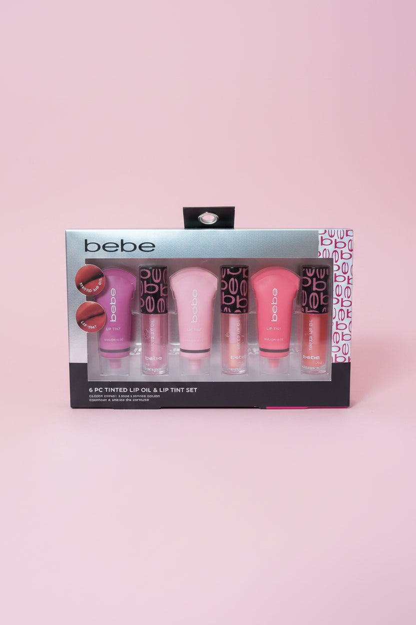 6 PC Tinted Lip Oil & Lip Tint Set - Colección de Aceite y Tinte Labiales de 6 Piezas
