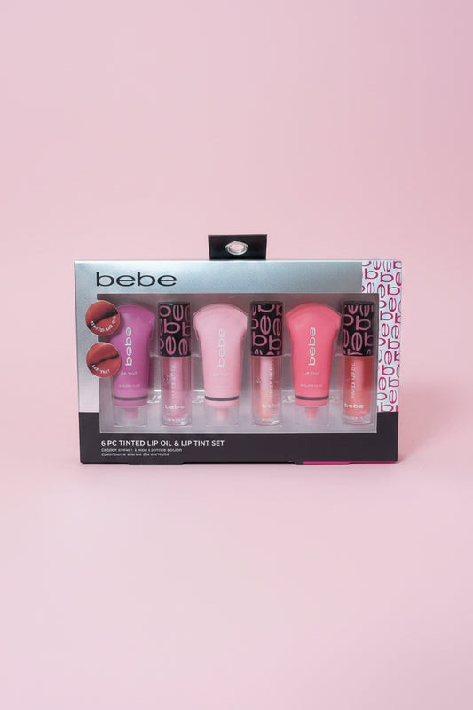 6 PC Tinted Lip Oil & Lip Tint Set - Colección de Aceite y Tinte Labiales de 6 Piezas