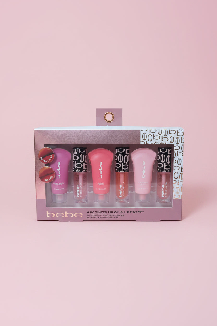 6 PC Tinted Lip Oil & Lip Tint Set - Colección de Aceite y Tinte Labiales de 6 Piezas