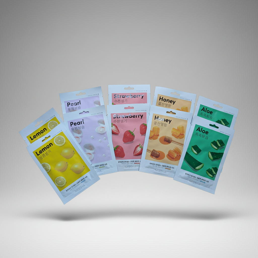 Airy Fit Sheet Mask - Mascarilla de Tela Transpirable - Combo (10 Artículos)