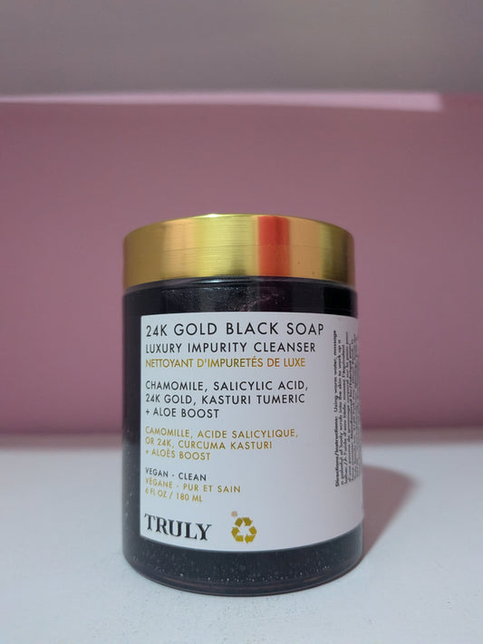 24K Gold Black Soap