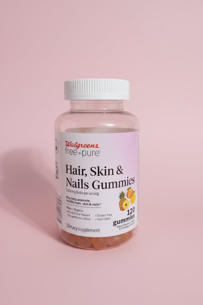 Hair, Skin, & Nails - 120 Gummies - Lemon, Peach, and Pineapple
