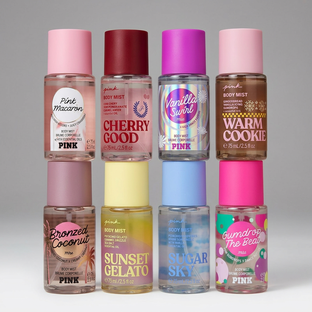Cleaned-up Pink mini mist combo with corrected bottom-right bottle