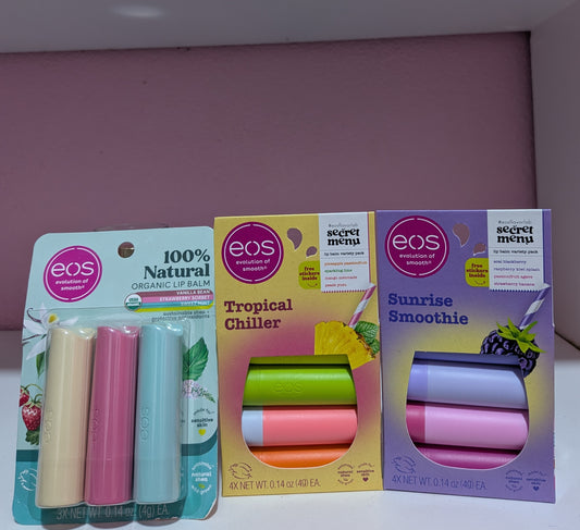 eos Balsamo Labial Combo - 3 Paquetes (11 Artículos)