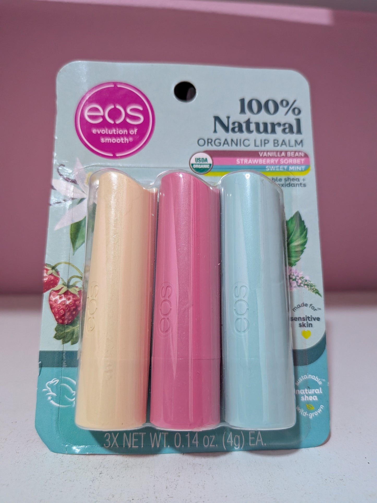 Vanilla Bean, Strawberry Sorbet, & Sweet Mint